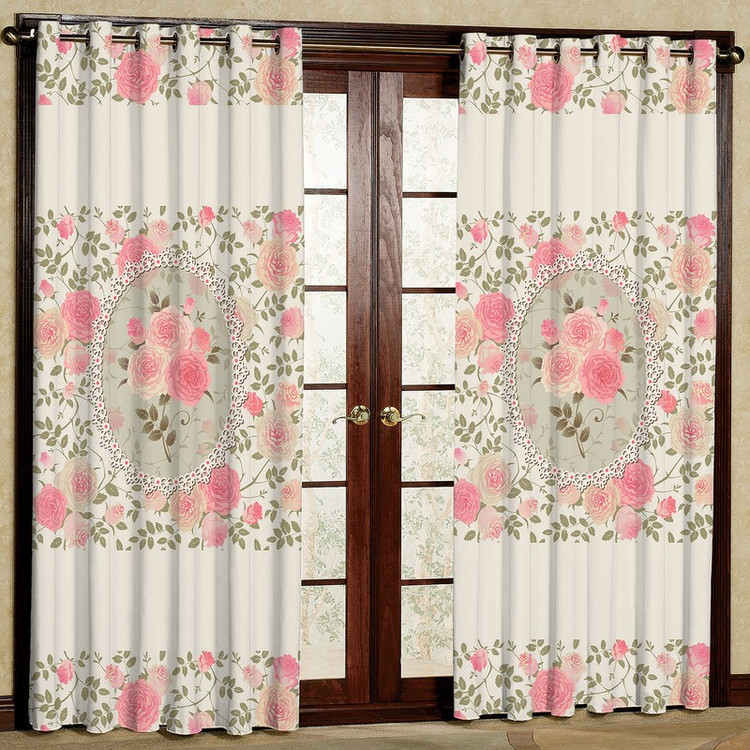 پرده مدل گل دار مخمل پانچی کد 275 سایز 140x280 سانتی متر