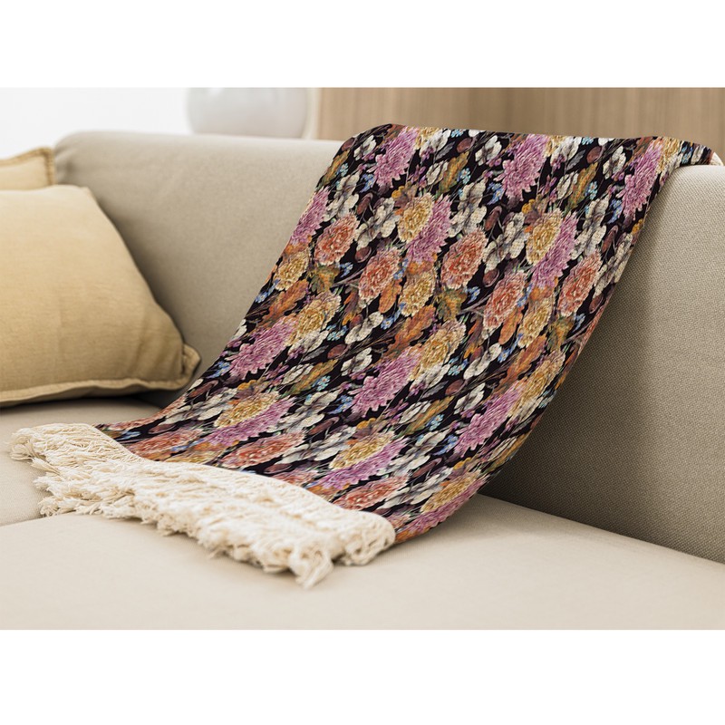 شال مبل بارمان دکور طرح گلستان کد 30 سایز 98x180 سانتی متر