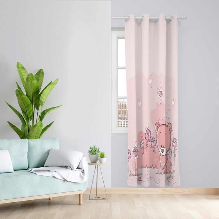 پرده طرح کودک مدل مخمل پانچی کد L 984 L Z سایز 140x200 سانتی متر