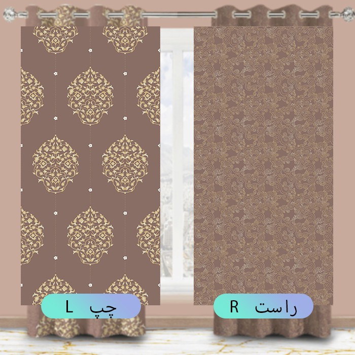 پرده مدل HZD302 سایز 280140 سانتی متر