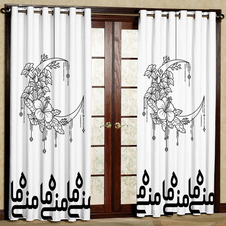 پرده مدل ماه منی هازان پانچی کد 1821 سایز 140x200 سانتی متر