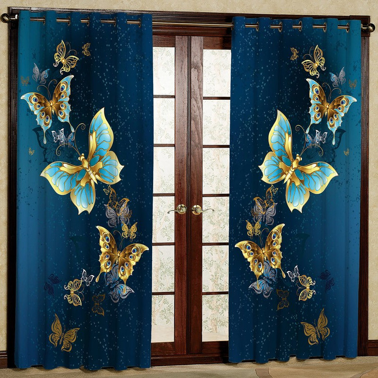 پرده مدل پروانه هازان پانچی کد 1099 سایز 140x200 سانتی متر