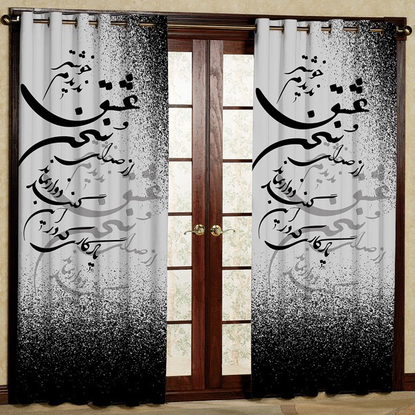 پرده مدل چاپی هازان پانچی کد 205 سایز 200x140 سانتی متر