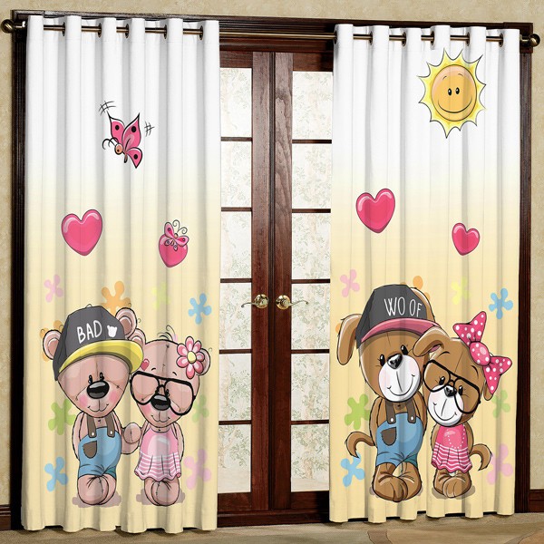 پرده مدل خرسی مخمل پانچی کد 291 سایز 200x140 سانتی متر