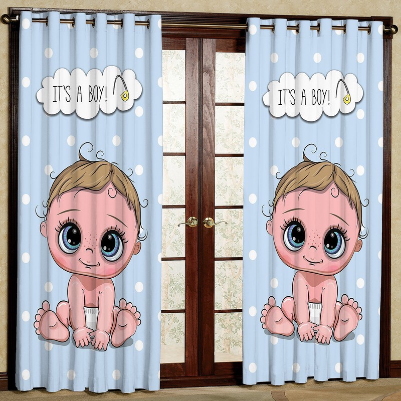 پرده مدل بچه پسر مخمل پانچی کد 1112 سایز 200x140 سانتی متر