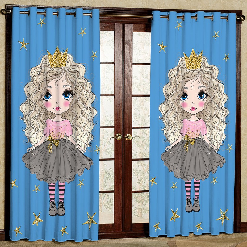 پرده مدل دختر هازان پانچی کد 1 سایز 140x200 سانتی متر