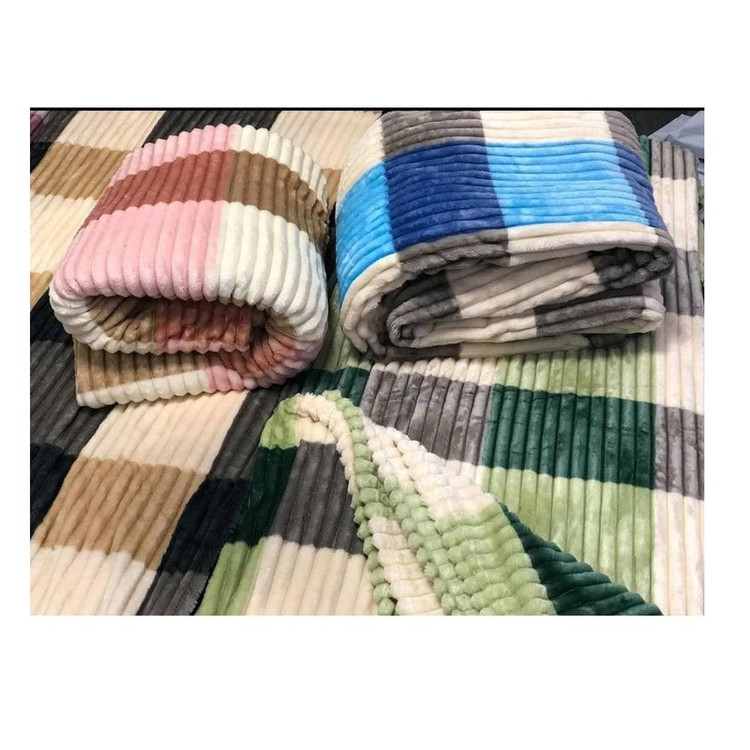پتو مسافرتی مدل ژله ای پلیسه چهار خونه سایز 225 150سانتی متر