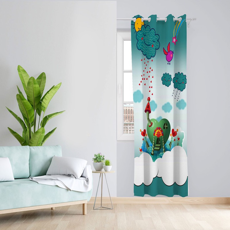 پرده مدل اتاق کودک مخمل پانچی کد 1224 سایز 140x280 سانتی متر
