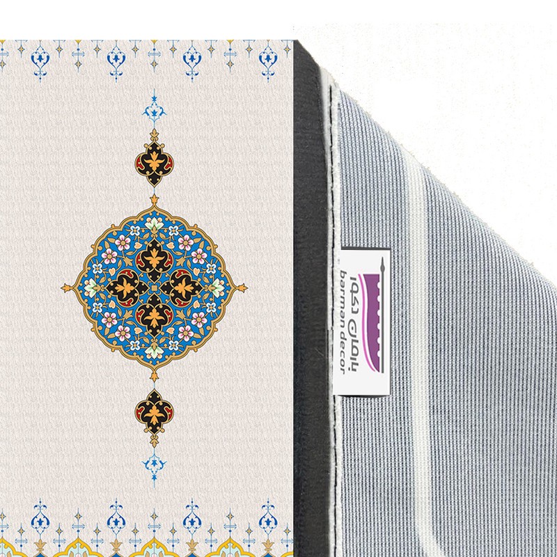 پرده طرح ترنج مدل مخمل پانچی کد 4197 W سایز 140x200 سانتی متر