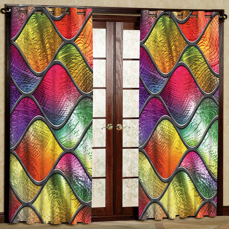 پرده مدل مخمل پانچی کد 2566 سایز 140x280 سانتی متر