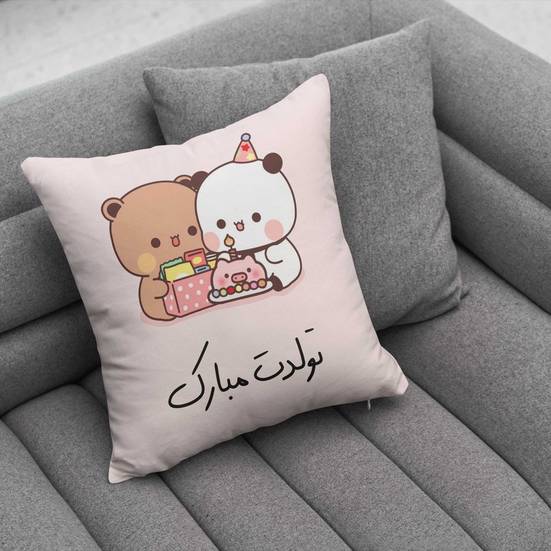 کوسن پاد آفرین مدل فانتزی طرح تولدی تولدت مبارک کد 02267