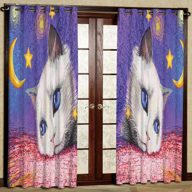 پرده مدل مخمل پانچی کد 2490T2 سایز 200x140 سانتی متر