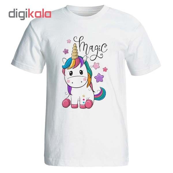 تیشرت زنانه طرح اسب تک شاخ magic unicorn یونیکورن کد 3638