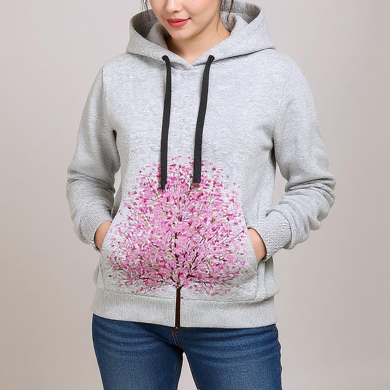 هودی زنانه طرح درخت کد S398