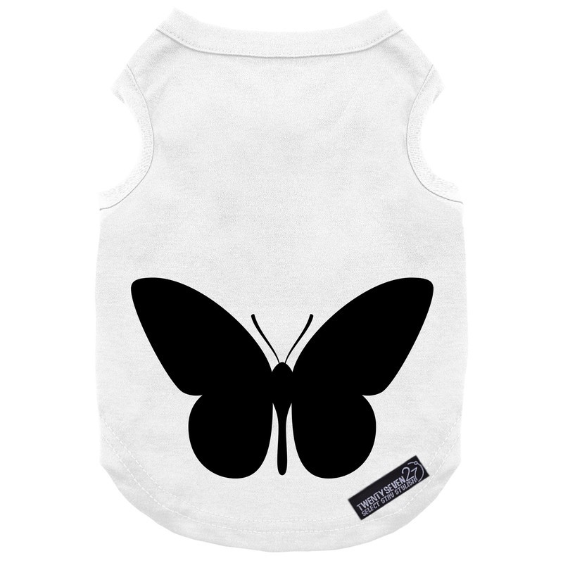 لباس سگ و گربه 27 طرح Moth Black Butterfly کد MH1517 سایز XL