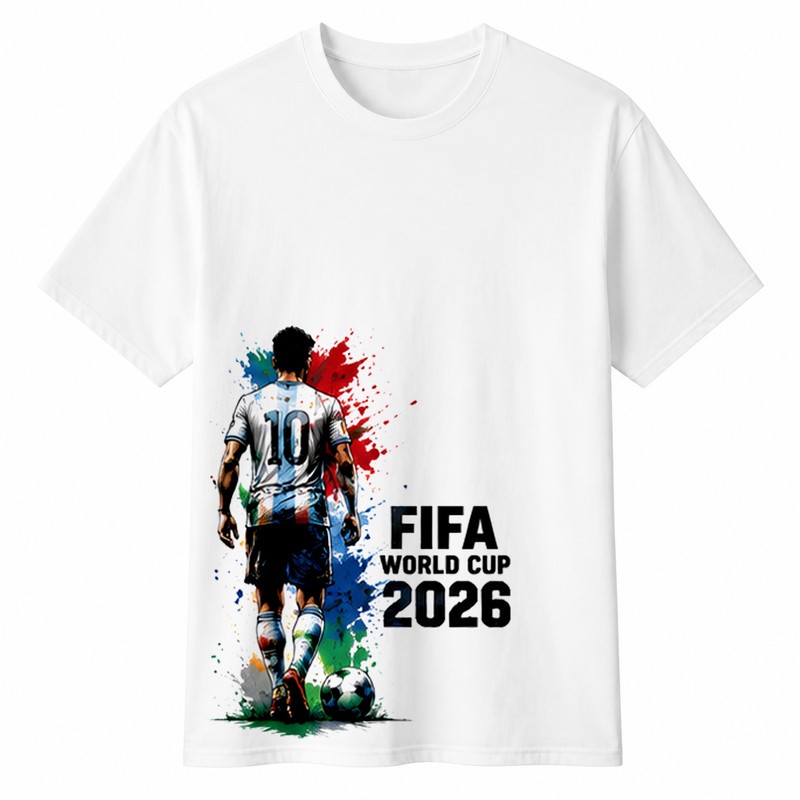 تیشرت آستین کوتاه یقه گرد مردانه مدل A74 مدل جام جهانی 2026