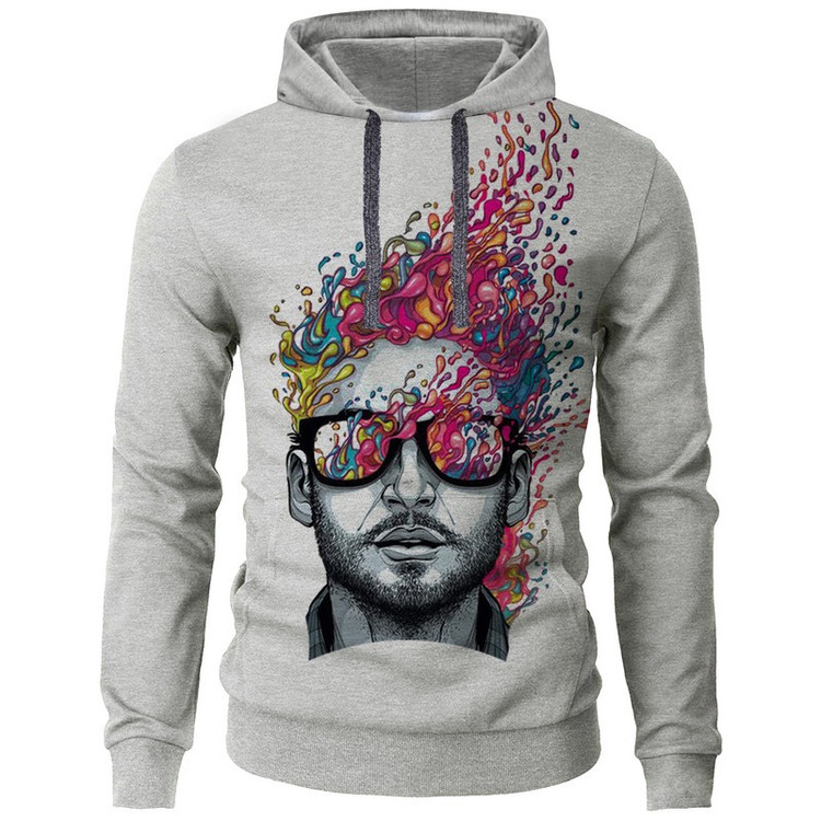 هودی مردانه طرح Colorful Man مدل AP11